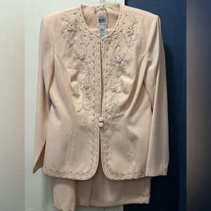 Cream skirt and jacket suite, worn a few times
